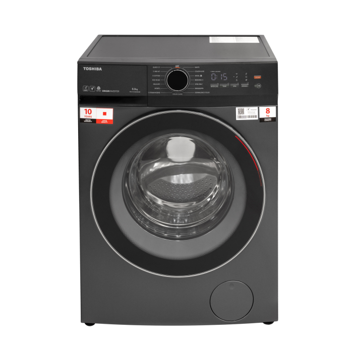 Masina de spalat T21 Toshiba, 8kg, 1400RPM, clasa A, Slim, diametru hublou interior:330mm, Functie AROMA+, Functie Abur, Tehnologie UFB, Wi-Fi, motor inverter, Morandi Gray [3]