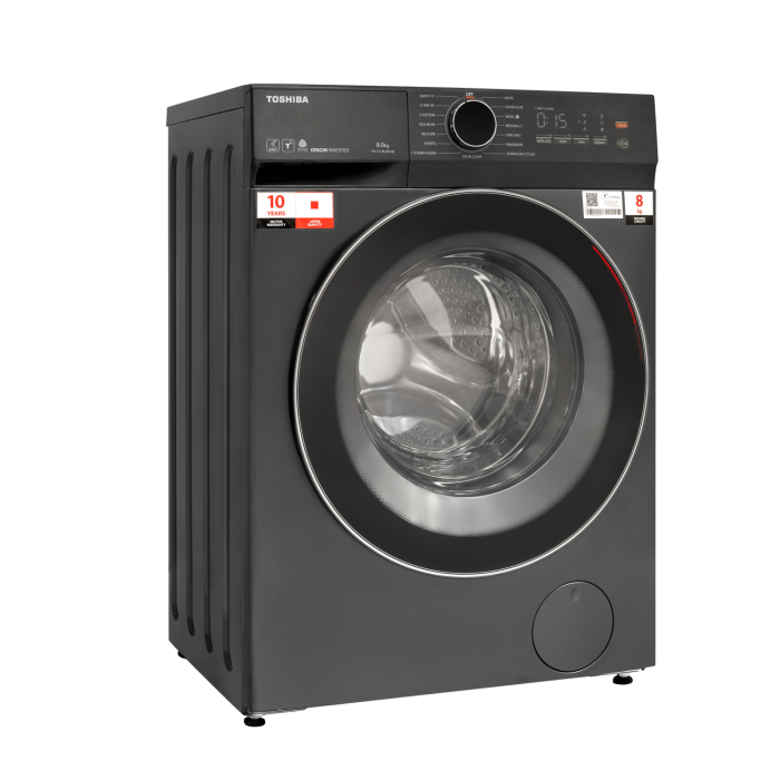 Masina de spalat T21 Toshiba, 8kg, 1400RPM, clasa A, Slim, diametru hublou interior:330mm, Functie AROMA+, Functie Abur, Tehnologie UFB, Wi-Fi, motor inverter, Morandi Gray [4]