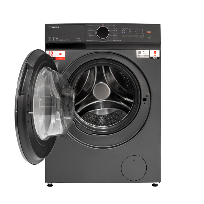 Masina de spalat T21 Toshiba, 8kg, 1400RPM, clasa A, Slim, diametru hublou interior:330mm, Functie AROMA+, Functie Abur, Tehnologie UFB, Wi-Fi, motor inverter, Morandi Gray [2]
