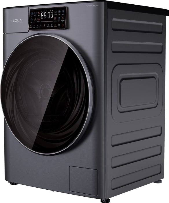 Mașină de spălat Tesla WF101490 CSA, 10 kg, 1400 RPM, Motor Inverter, A, 16 programe, LED, Autodozare – Gri [3]