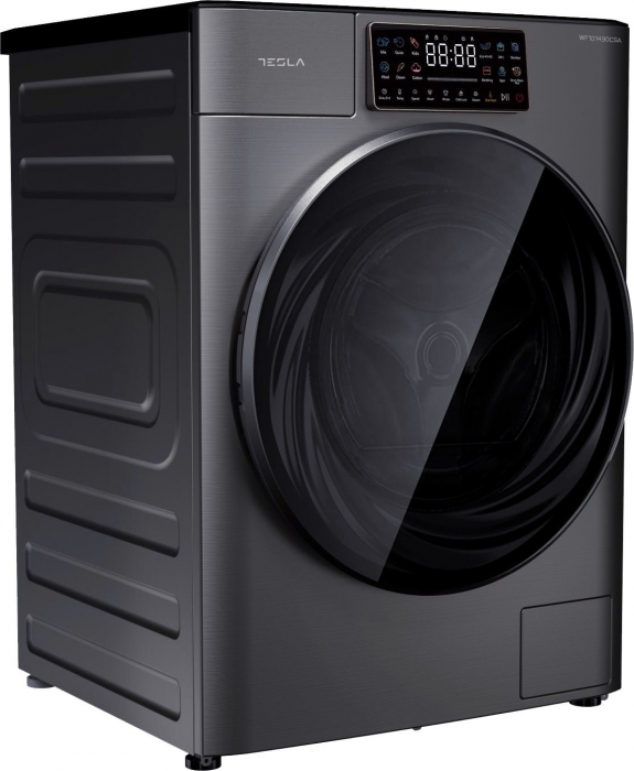 Mașină de spălat Tesla WF101490 CSA, 10 kg, 1400 RPM, Motor Inverter, A, 16 programe, LED, Autodozare – Gri [2]