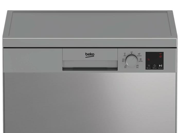 Masina de spalat vase FS Beko, 14 seturi, 6 programe, Clasa D, Auto Door Opening, Display, cos tacamuri, Silver [3]