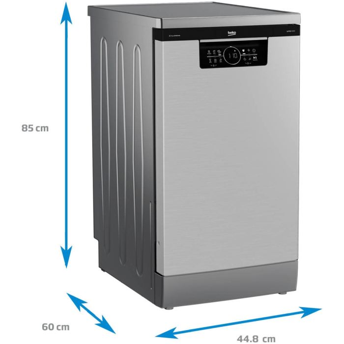Masina de spalat vase FS Beko, Slim, 10 seturi, Clasa C, 6 programe, HygieneIntense, Motor ProSmartInverter, display, Pearl Inox [3]