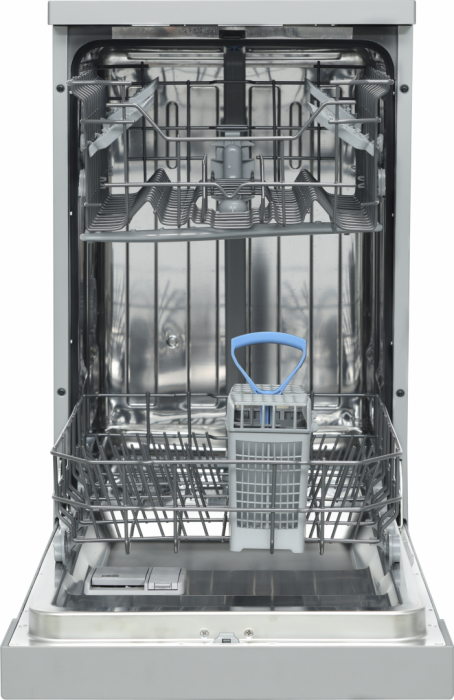 Mașină de Spălat Vase Heinner HDW-FS4506DSE++ - 10 Seturi, 6 Programe, Clasă Energetică E, Funcție Încărcare la Jumătate, Aquastop, Argintiu [2]