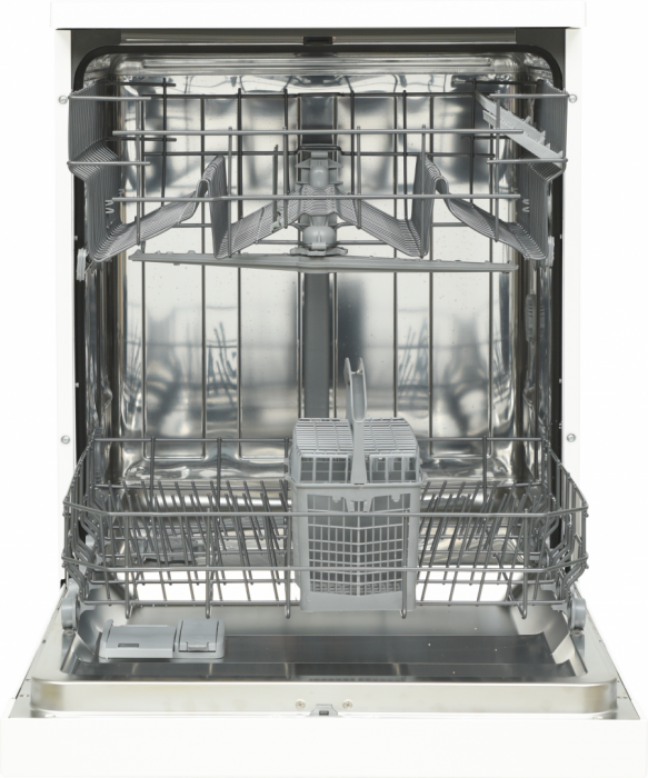 Masina de spalat vase Heinner HDW-FS6006WE++, 12 Seturi, 6 programe, Clasa E, Half load, Aquastop, 60 cm, Alb [2]