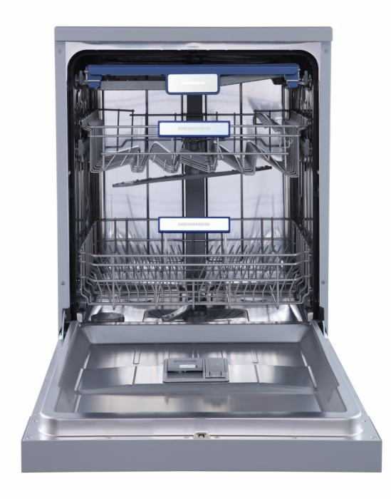 Masina de spalat vase Heinner HDW-FSM60714AXD+++, 14 seturi, 7 programe, Auto-Door opening, Display LED, Aquastop, Clasa D, Inox [2]
