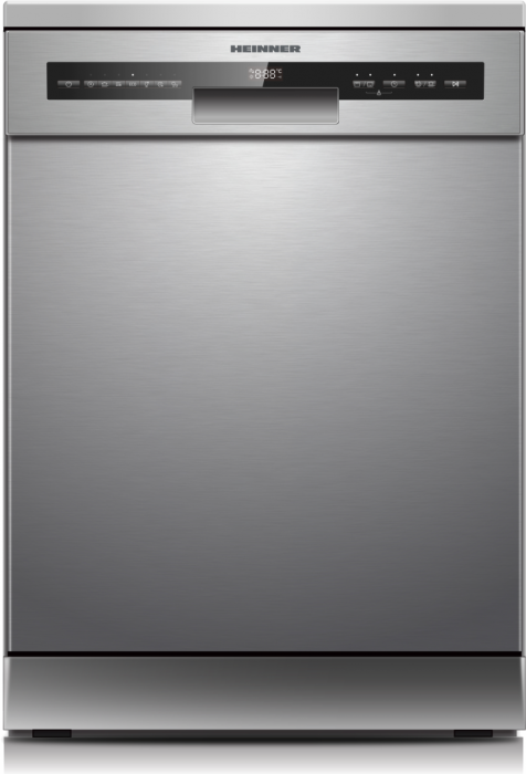 Masina de spalat vase Heinner HDW-FSM60714AXD+++, 14 seturi, 7 programe, Auto-Door opening, Display LED, Aquastop, Clasa D, Inox [1]