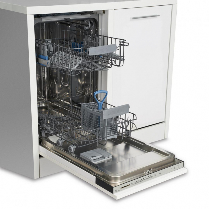 Masina de spalat vase incorporabila Heinner HDW-BI4592TE++, 10 Seturi, 9 programe, Clasa E, Half load, Buzzer Final Program, Aquastop, 45 cm [4]