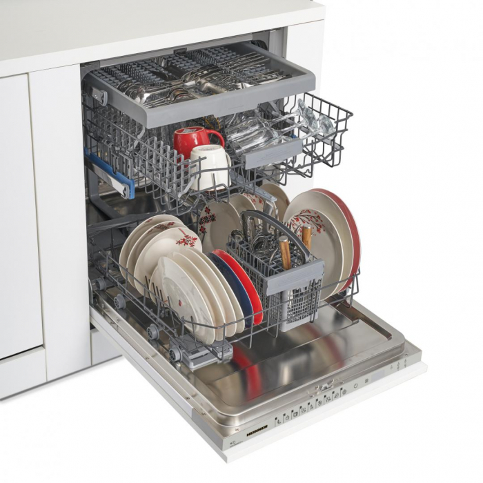 Masina de spalat vase incorporabila Heinner HDW-BI6093TE++, 15 Seturi, 9 programe, Control touch, Avertizare luminoasa, Buzzer final program, Aquastop, 60 cm [6]