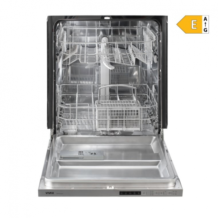 Masina de spalat vase incorporabila VIVAX DWB-601252C, 12 Seturi, 6 Programe, Clasa E, Eco, Doua cosuri, Spalare 360°, Intensiv, Quick Wash, Half load, Control cu iluminare LED [6]