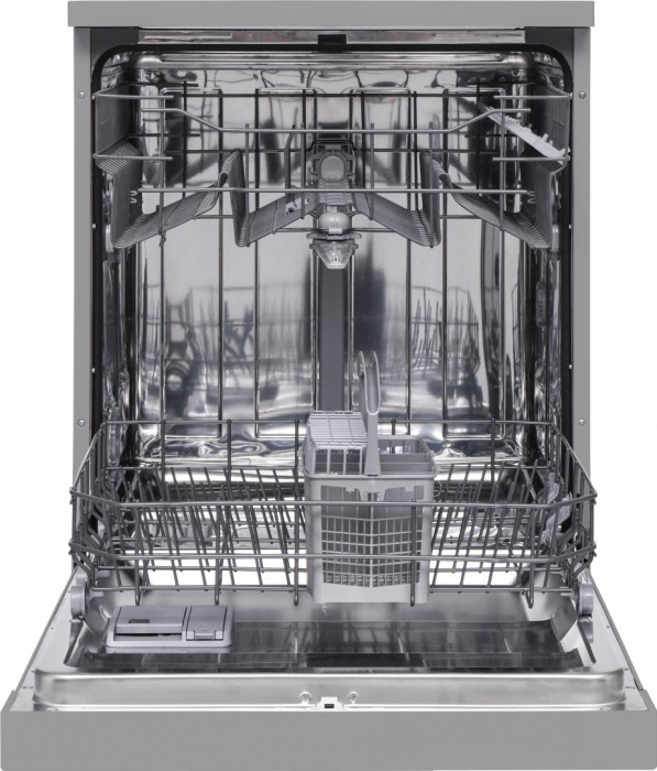 Masina de spalat vase independenta Heinner HDW-FS6062DSE++, 12 seturi, 6 programe, Clasa E, Pornire programata, 60 cm, Argintiu [2]