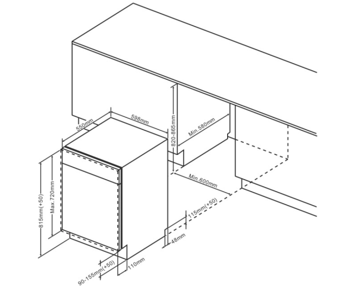 Mașină de spălat vase Pyramis DWJ 60FI BL – 12 seturi, 4 programe, clasa E, AquaStop, 60cm, performanță fiabilă și consum redus de apă [4]