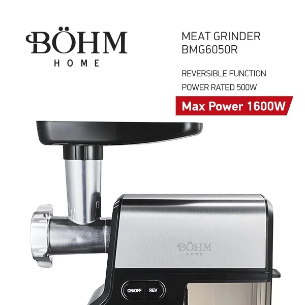 Masina de tocat carne electrica BÖHM MG6050R, 1.7 Kg/min, 500-1600 W [7]