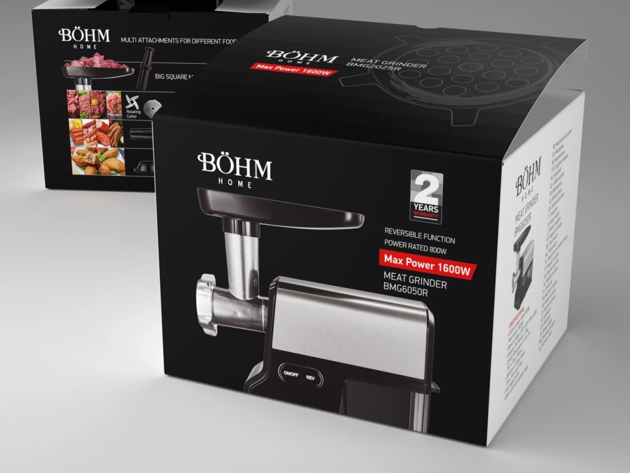 Masina de tocat carne electrica BÖHM MG6050R, 1.7 Kg/min, 500-1600 W [6]