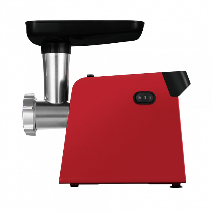Masina de tocat carne Samus SMT-1210RED, functie Reverse, 1.5 kg/min,3 site metalice,  accesoriu suc rosii, Rosie [2]