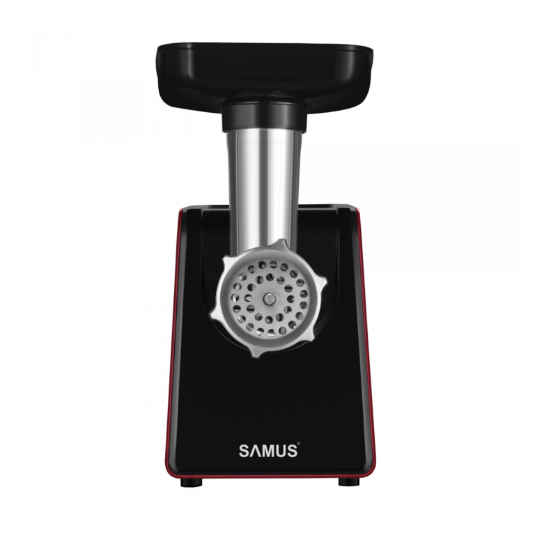 Masina de tocat carne Samus SMT-1210RED, functie Reverse, 1.5 kg/min,3 site metalice,  accesoriu suc rosii, Rosie [3]