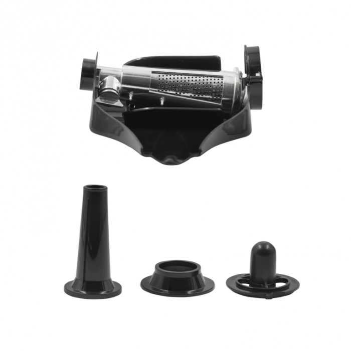 Masina de tocat carne Samus SMT-1220BLACK, functie Reverse, 1.5 kg/min, 2 site metalice(5,7 mm.), accesoriu suc rosii, Neagra [4]