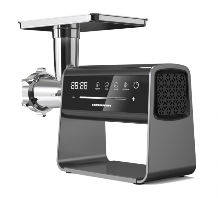 Masina de tocat Heinner ExquisiteForce HMG-DIS2500, 2500W, control touch, angrenaj planetar 6 roti, accesoriu rosii, Kibbe si carnati, capacitate tocare 2.5kg/min [4]