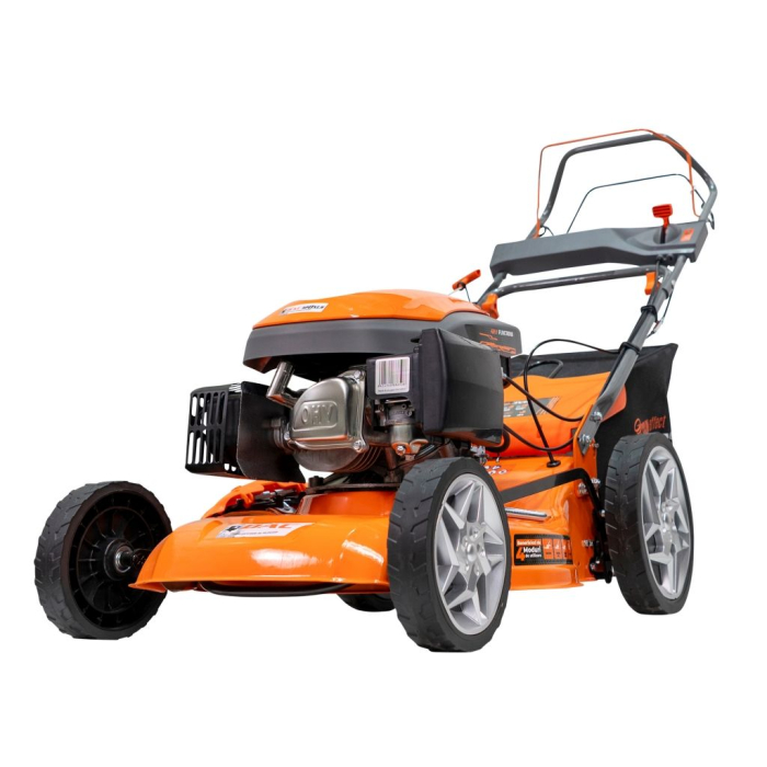 Mașină de tuns gazon DAC 120XLS, motor 4 CP 161cc, autopropulsată, lățime tăiere 46 cm, reglaj 25-75 mm, funcție 3 în 1, sac 55L, șasiu metalic, benzină [2]