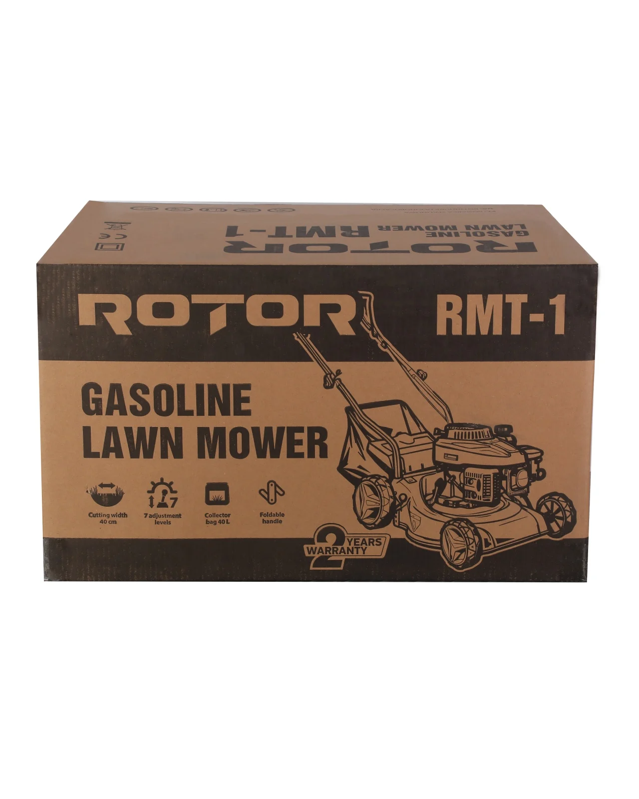 Masina de tuns gazon/iarba pe benzina ROTOR RMT-1, Sac colector 40 L, 4 Timpi, Putere 2.5 CP, Latime taiere 40 cm, 7 trepte de taiere [4]