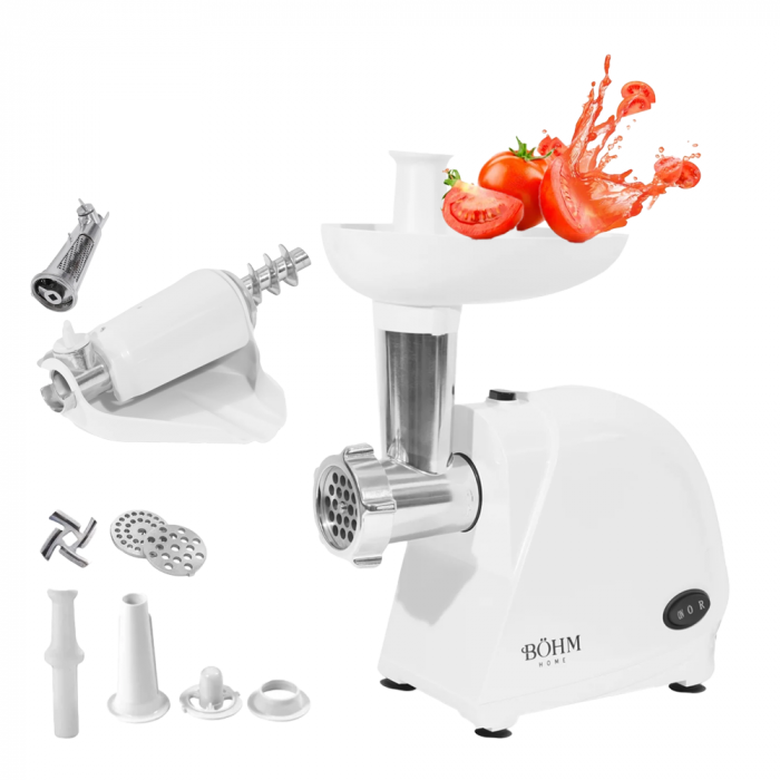 Masina electrica de tocat carne BÖHM MG1033R, 1.5 Kg/min, 300-1340 W + Adaptor suc rosii [1]
