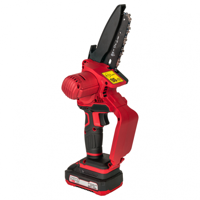 Mini-fierăstrău Raider Pro RDP‑YGP20, 20 V, 120 mm, pas lanț 1/4", 2 Ah, tensionare rapidă fără cheie [4]
