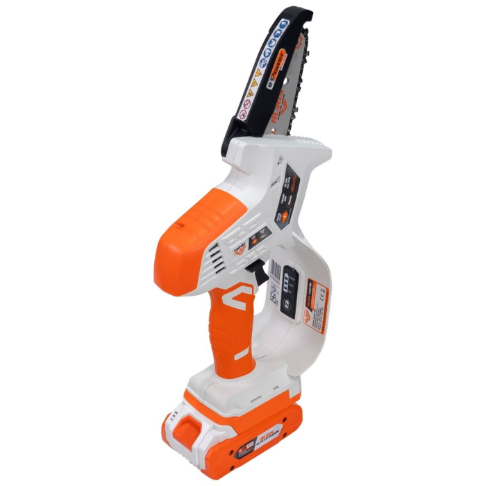 Mini motoferăstrău telescopic RURIS 1424e, 20V, șină 100 mm, braț extensibil 129-170 cm, motor electric cu perii, 2.5 kg [9]