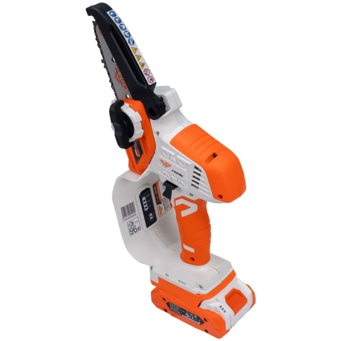 Mini motoferăstrău telescopic RURIS 1424e, 20V, șină 100 mm, braț extensibil 129-170 cm, motor electric cu perii, 2.5 kg [10]