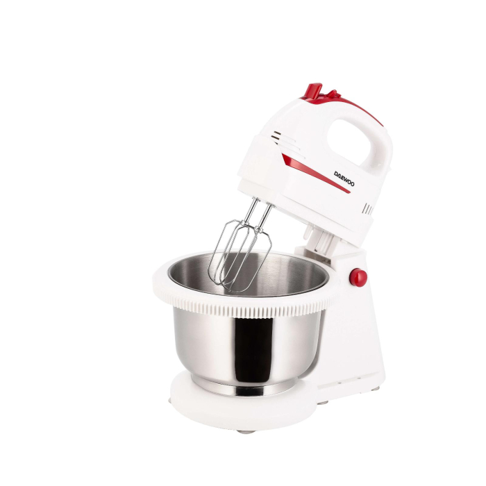 Mixer cu bol Daewoo, putere 300 W, bol inox rotativ 360 grade, capacitate bol 2000 ml, functie Turbo, 5 viteze, accesoriu framantare, palete amestecare, carcasa ABS [2]