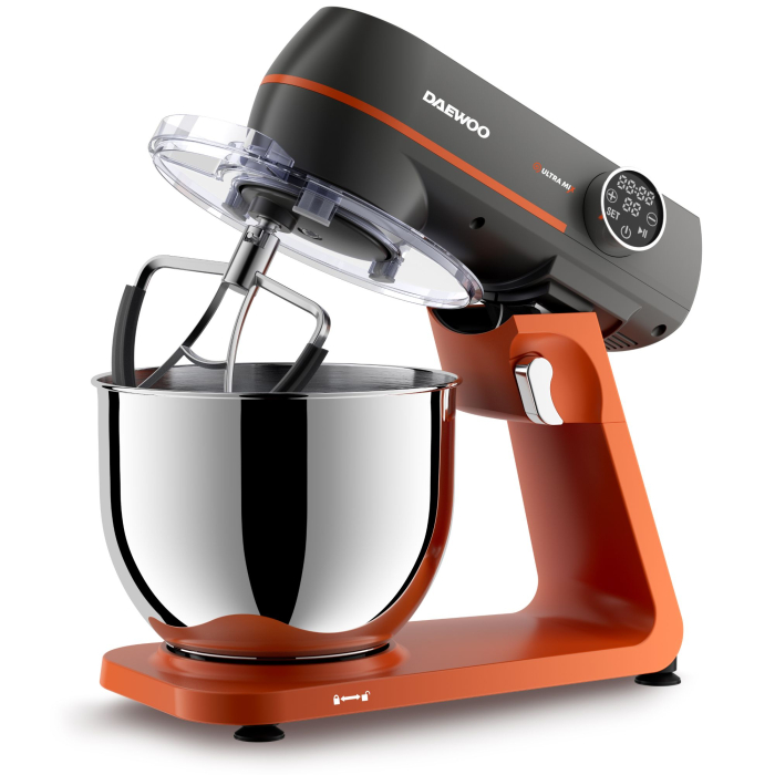 Mixer cu bol Daewoo SDA motor DC, putere 1000 W, 10 trepte de viteza, capacitate bol inox 7 litri, angrenaj metalic, display LED, accesorii incluse:tel, carlig framantare, palete amestecare din silico [2]