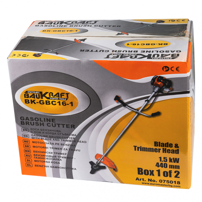 Motocoasa Baukraft BK-GBC16-1 cu lama si fir 2,04 CP/1.5 kw, 42.7 cm³, 44 cm lațime tăiere, benzina [6]