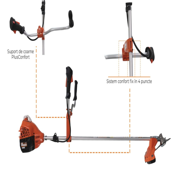 Motocoasă pe benzină RURIS RR400, motor KHUMMA, 2.8 CP, 41.2 cc, ham Dual Balance, 6.2 kg [11]