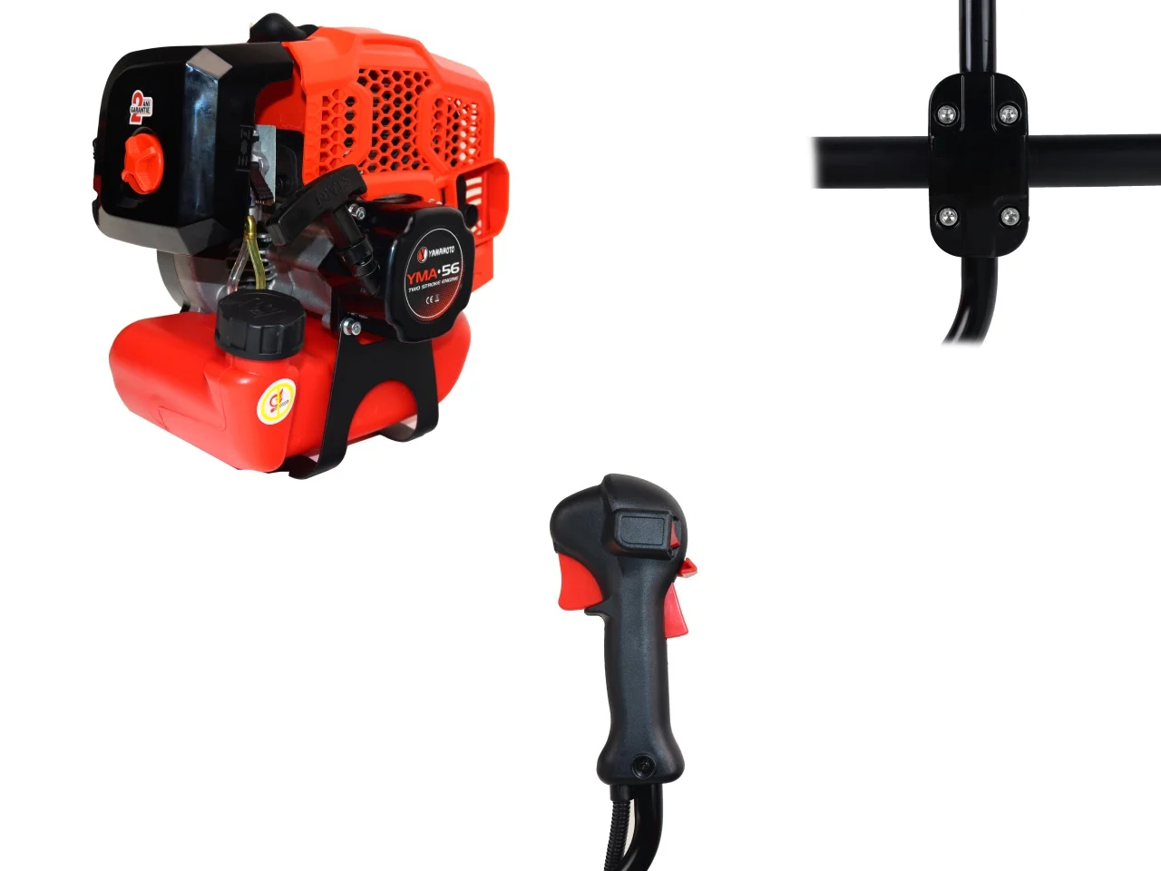 Motocoasa Yamamoto YMA.56, motor in 2T, putere 5.8 CP, rotatii 10000 rpm, 7 accesorii [2]