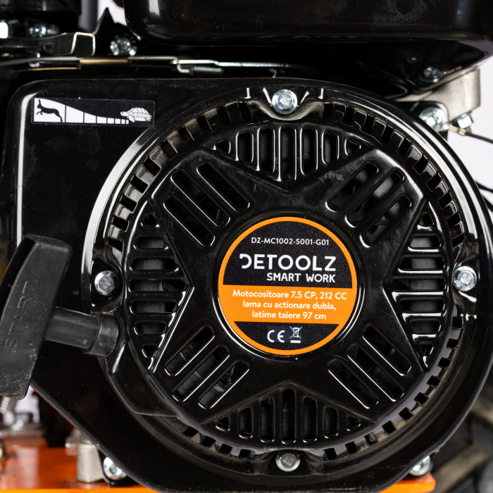 Motocositoare cu lama de 97 cm, motor 4T, putere 7.5CP, 212CC, 2 viteze,  Detoolz [8]