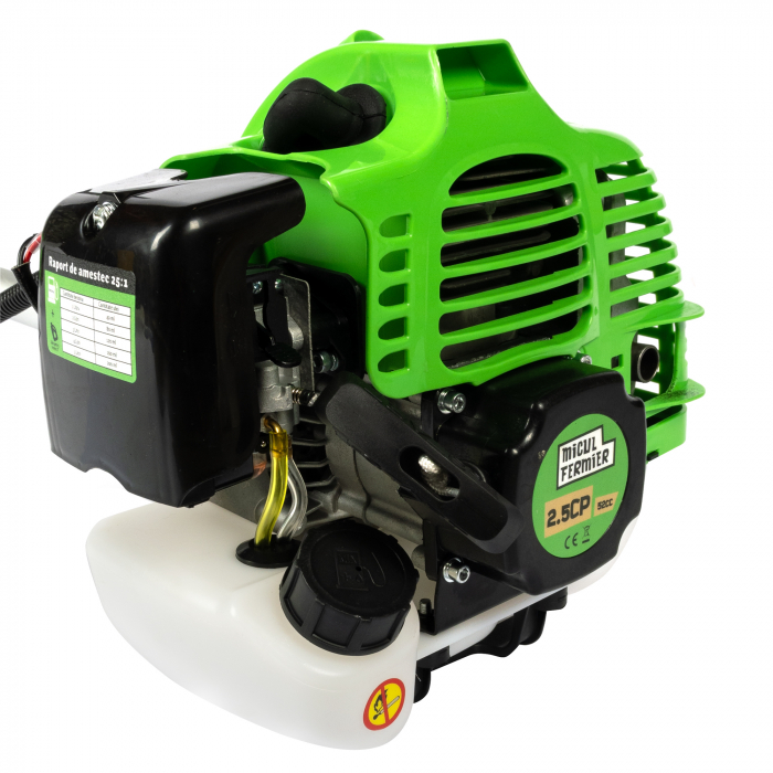 Motocositoare Micul Fermier 2.5CP, 52CC, motor benzina 2T, pornire rapida, 9000 rpm, 3 accesorii [11]