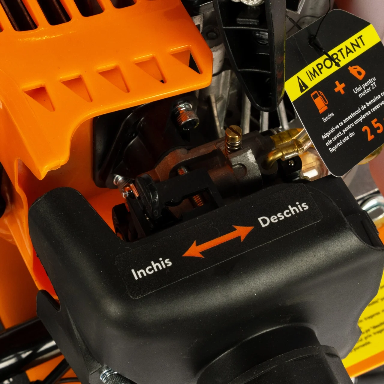 Motocultor DETOOLZ, motor benzina 2T, 3CP, 52CC, cu o viteza si pornire manuala [3]