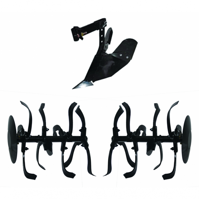 Motocultor Raider RD-T04, 7 CP, benzină, 2+1 viteze, 208cc, lățime reglabilă 30–100 cm, adâncime 15–35 cm [3]
