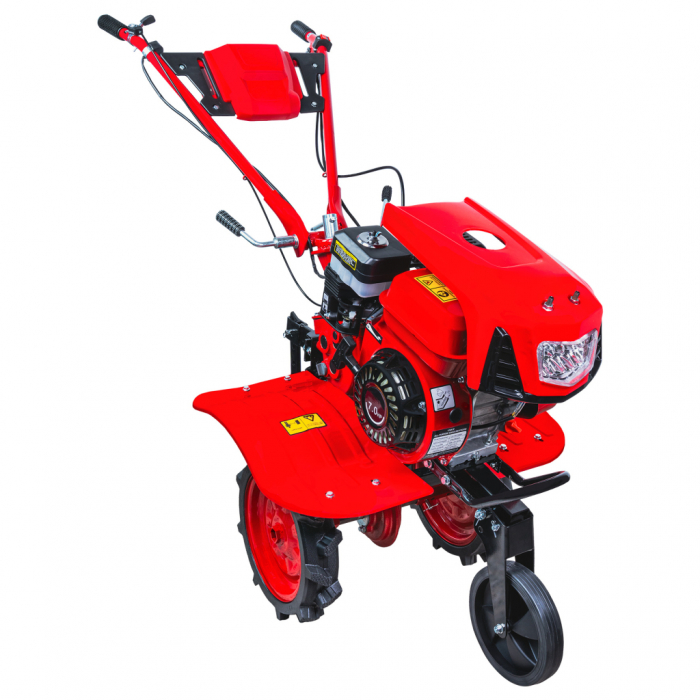 Motocultor Raider RD-WT15, 7 CP, motor 4 timpi, 2+1 viteze, lățime de lucru 300–1200 mm, adâncime 150–350 mm [4]