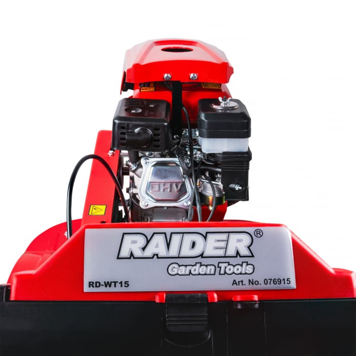 Motocultor Raider RD-WT15, 7 CP, motor 4 timpi, 2+1 viteze, lățime de lucru 300–1200 mm, adâncime 150–350 mm [6]