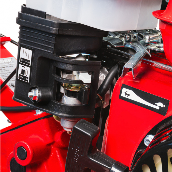 Motocultor Raider RD‑WT16, 7 CP (5,2 kW), far, lățime reglabilă 300–1200 mm, 2+1 viteze, 2 faruri [11]