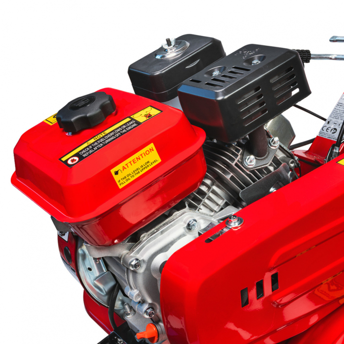 Motocultor Raider RD‑WT16, 7 CP (5,2 kW), far, lățime reglabilă 300–1200 mm, 2+1 viteze, 2 faruri [10]