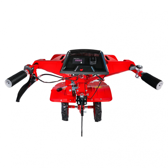 Motocultor Raider RD‑WT16, 7 CP (5,2 kW), far, lățime reglabilă 300–1200 mm, 2+1 viteze, 2 faruri [6]