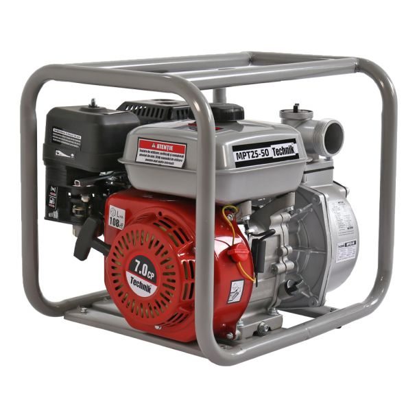 Motopompa 2" Technik MPT25-50, motor euro V, benzina, putere 7.0 CP, debit 38000 l/h, inaltime refulare 28 m [3]