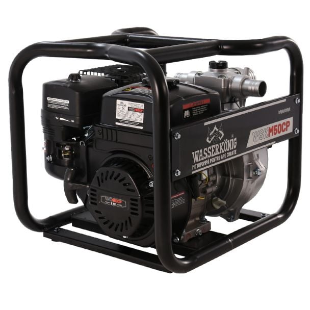 Motopompa 2" Wasserkonig WSKM50CP, maxim 25 m³/ora , inaltime refulare max 50 m, motor euro V, benzina, putere 7 CP [3]