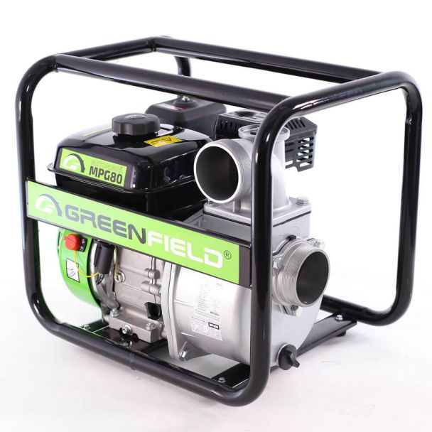 Motopompa 3" Greenfield MPG80, motor euro V, benzina, putere 7.0 CP, debit 63000 l/h, inaltime refulare 30 m [6]