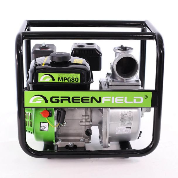 Motopompa 3" Greenfield MPG80, motor euro V, benzina, putere 7.0 CP, debit 63000 l/h, inaltime refulare 30 m [7]
