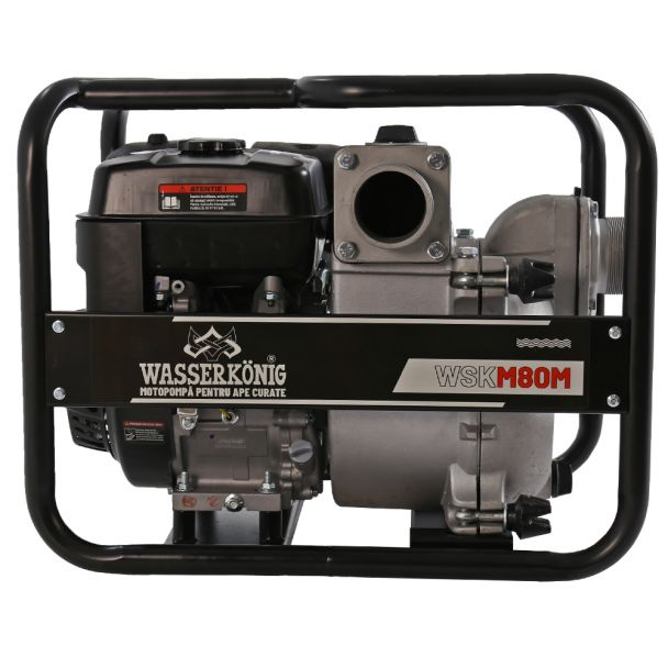 Motopompa 3" pentru apa cu namol Wasserkonig WSKM80M, maxim 55 m³/ora , inaltime refulare max 20 m, motor euro V, benzina, putere 7 CP [3]