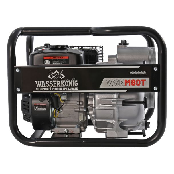 Motopompa 3" pentru apa murdara Wasserkonig WSKM80T, maxim 55 m³/ora , inaltime refulare max 30 m, motor euro V, benzina, putere 7 CP [2]
