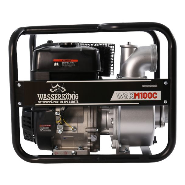 Motopompa 4" Wasserkonig WSKM100C, maxim 80 m³/ora , inaltime refulare max 25 m, motor euro V, benzina, putere 11 CP [2]