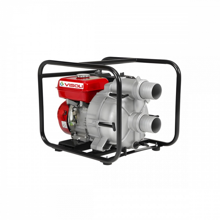 Motopompă apă murdară Visoli LTW80C – 3 toli, debit 50 m³/h, motor pe benzină 208 cc [1]